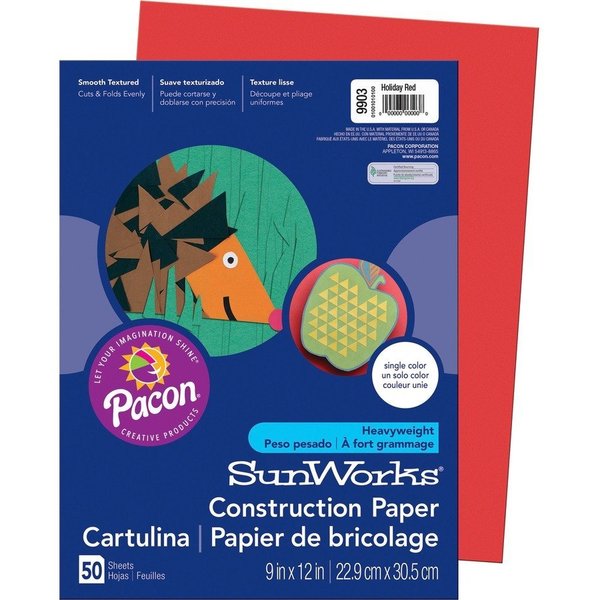 Sunworks Paper, Constr, 9X12, Hrd, 50Sh Pk PAC9903